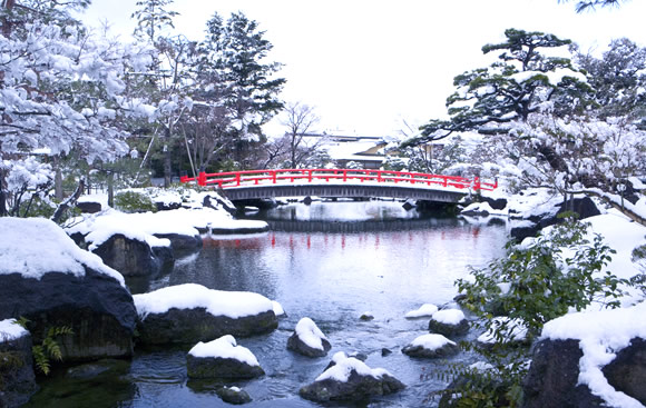 1月の由志園 庭園
